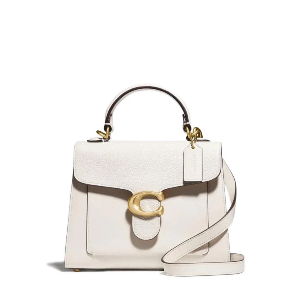 Coach Ivory Satchel with Gold Hardware